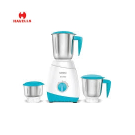Havells ASPRO 600W Mixer Grinder 3 SS Jars Blue