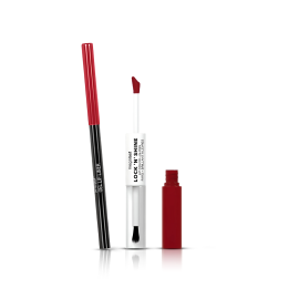 Wet & Wild Lipliner E656B (Red the scene) And Wet N Wild - Megalast Lock 'n' Shine Lip Color + Gloss, Red -y for me