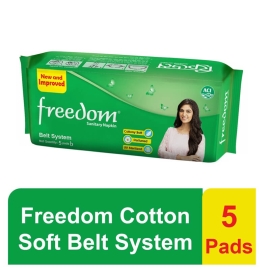 Freedom Sanitary Napkin Belt 5 pads (Latest)