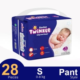 Savlon Twinkle Baby Pant Diaper Small 28 pcs