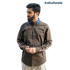 Classic Archive Beige Half Sleeve Shirt with Black & Red Tartan Checks