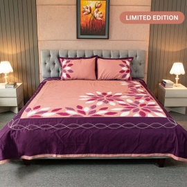 Petal Whisper Embroidered Bed Sheet