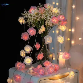 LED Rose String Fairy Lights 300cm