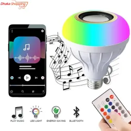 Smart Led Remote Control Bluetooth Speaker Music Bulb