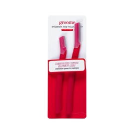 Groome Eyebrow And Facial Razor- Scarlet Edge ( 2pcs)