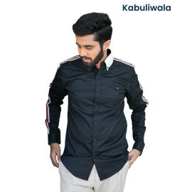 Black Solid Shirt for Men