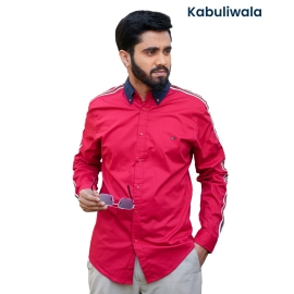 Red Solid Shirt for Men