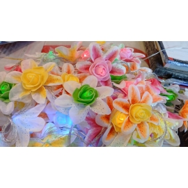 Multi Colour Light Flower Decorations