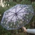 Transparent Folding Umbrella with Cherry Blossom Design, Umbrella Color: Sky Blue, 4 image