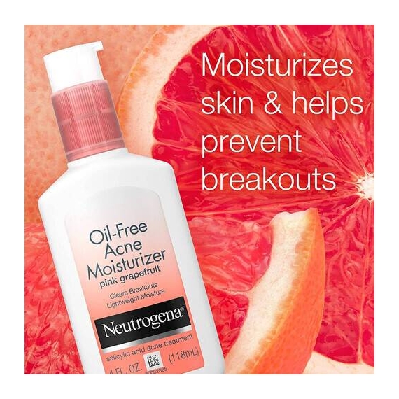 Neutrogena Oil Free Acne Facial Moisturizer with.5% Salicylic Acid Acne Treatment, 4 image