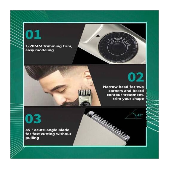 VGR V-031 Runtime: 90 min Trimmer for Men (Gold), 5 image