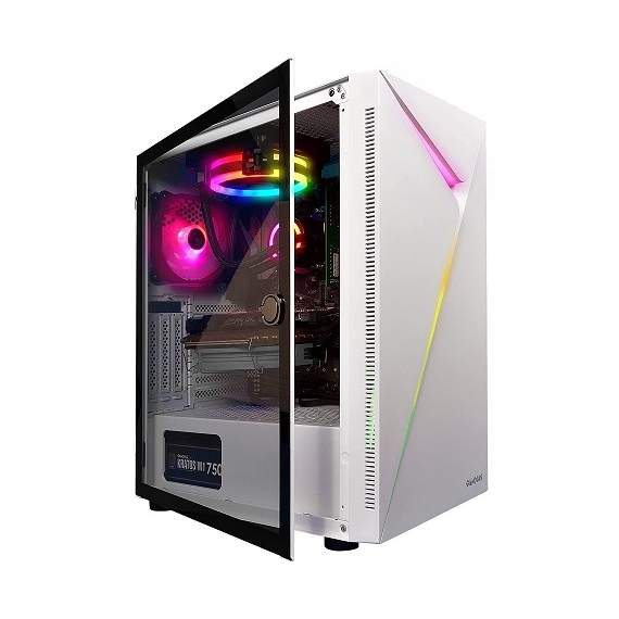 Gamdias ARGUS E4 Elite Mid Tower Gaming Case White, 3 image