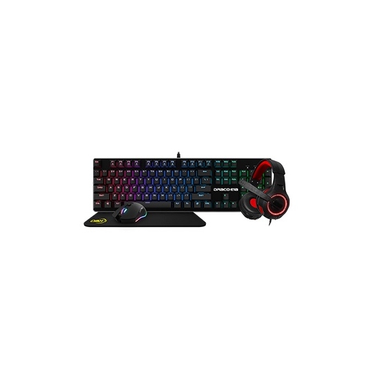 KWG Draco E1a Multi Color Keyboard, Mouse, Headphone & Mouse Mat Gaming Combo