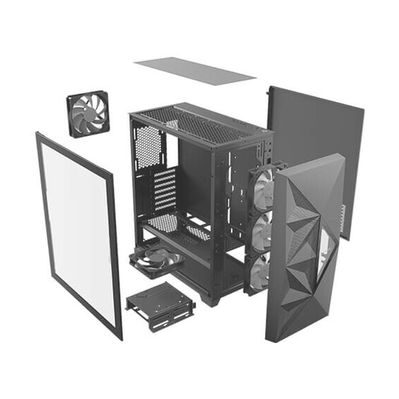 Antec DF800 FLUX Mid-Tower Gaming Case, 3 image