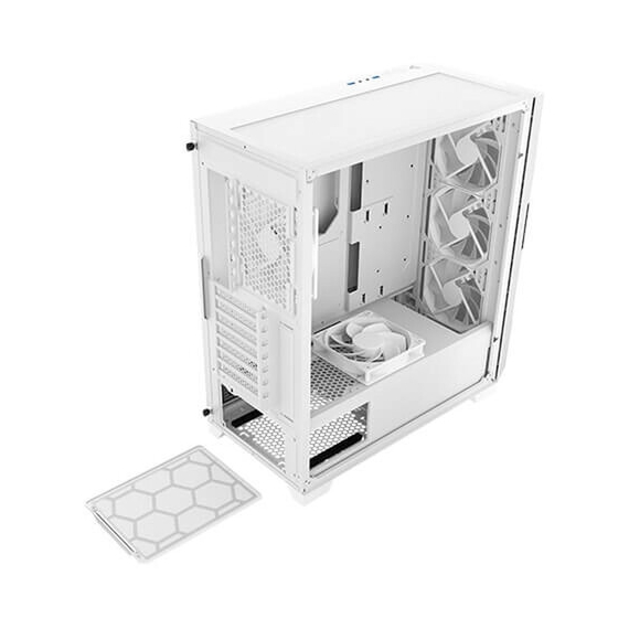 Antec DF700 FLUX White Mid Tower ATX Gaming Case, 5 image