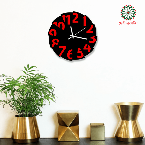 Decorative  Premium Thematic  Wooden Board Wall Clock for Home Décor -1040