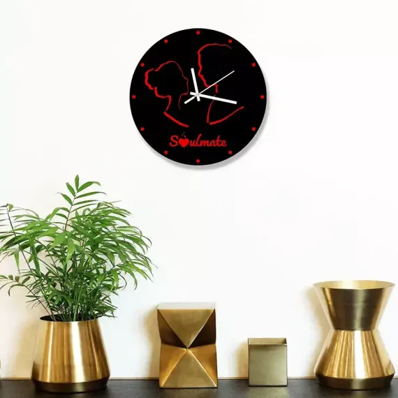 Decorative  Premium Thematic  Wooden Board Wall Clock for Home Décor -1032