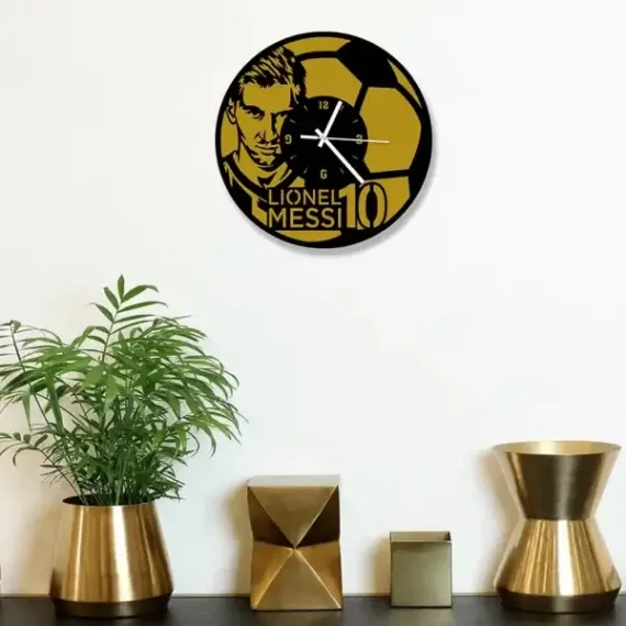 Lionel Messi Premium Thematic Wooden Board Wall Clock -1059
