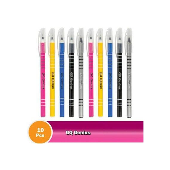 GQ Genius Ball pen (Black Ink) - 10 Pcs
