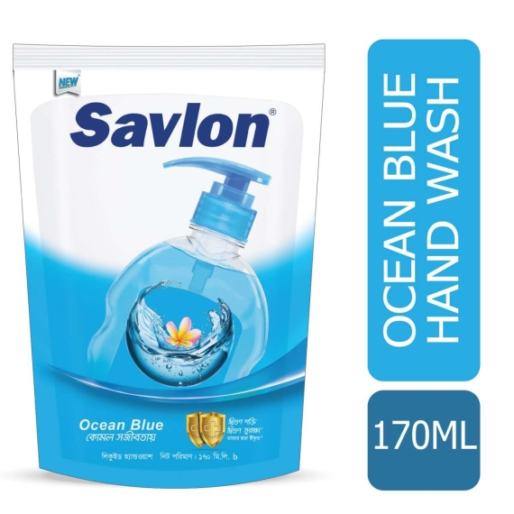 Savlon Handwash Ocean Blue 170ml Pouch New