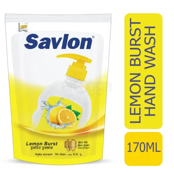 Savlon Handwash Lemon Burst  170ml Pouch New
