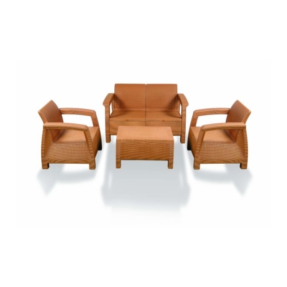 Ciano Sofa 4 Pcs Set W O Foam Eagle Brown