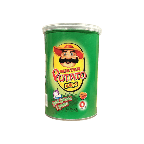 Mister Potato Crisps Sour Cream & Onion 75g Can