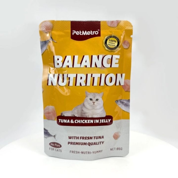 Petmetro Balance Nutrition Tuna & Chicken Pouch 85 gm