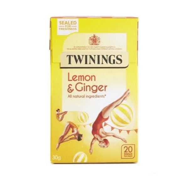 Twinings Lemon & Ginger Tea (20 teabags, Country of Origin UK)