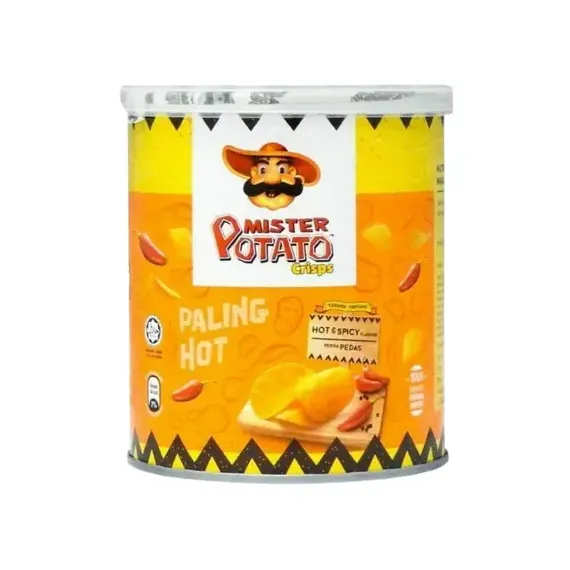 Mister Potato Crisps Hot & Spicy 40g Can