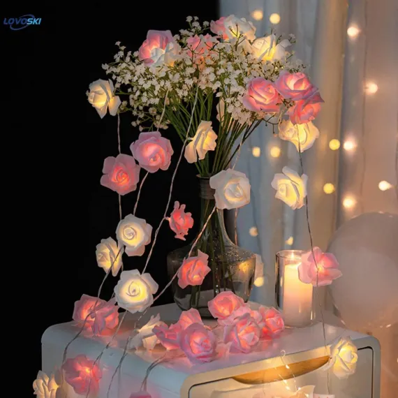 LED Rose String Fairy Lights 300cm