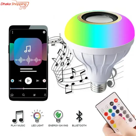 Smart Led Remote Control Bluetooth Speaker Music Bulb