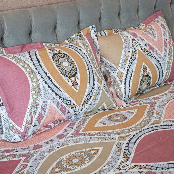 Printed Bedsheet – Brown, 3 image