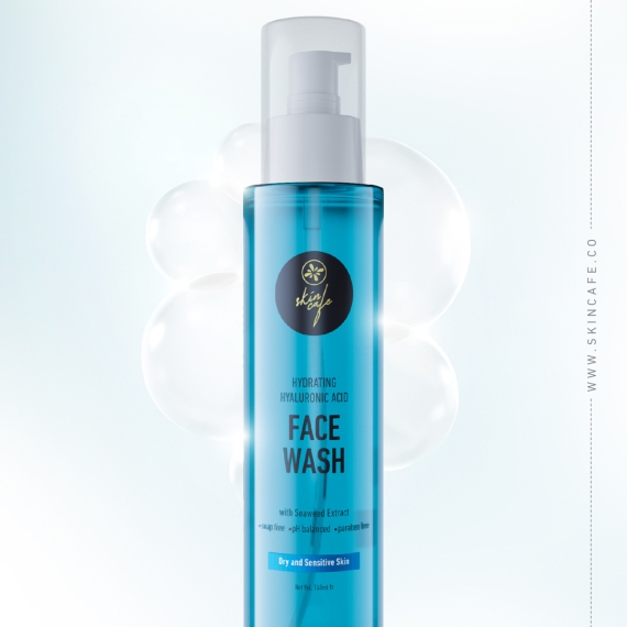 Skin Cafe Hydrating Hyaluronic Acid Face Wash with Seaweed Extract 140 ml, 2 image