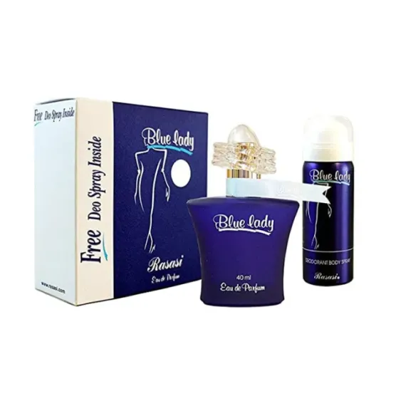 Rasasi Blue Lady Perfume EDP with Free Deo Spray 40 ml for Women Rasasi Blue Lady Perfume EDP with Free Deo Spray 40 ml for Women